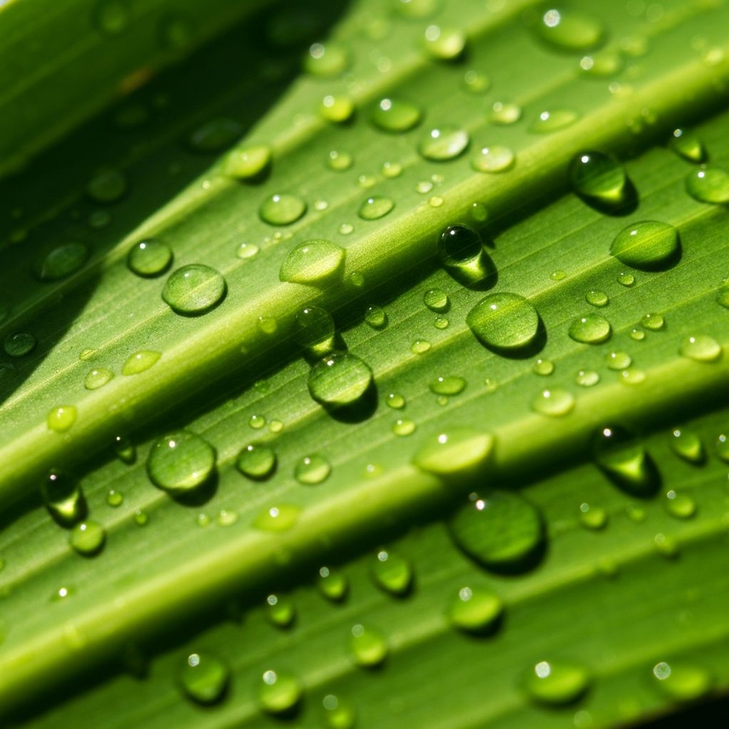 Close-up of fresh tropical leaf